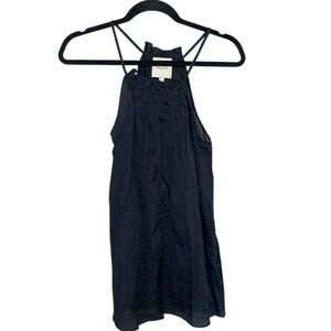 Mason Black Ruffled Halter Top